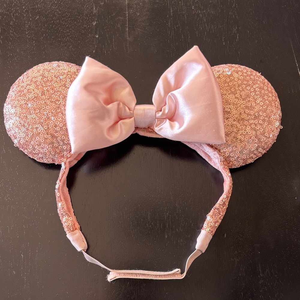 Pink Sequin Mouse Ears Headband